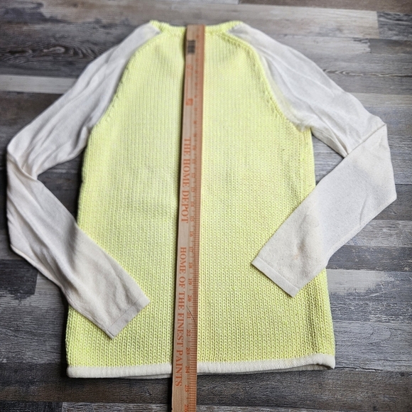 Tibi Sweater Womens XS yellow with Gauze sleeves - Picture 9 of 12